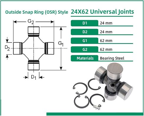 1 قطعة 24X62 U-Joint ASVL-XC90 31256271 محمل مشترك عالمي in Kuwait