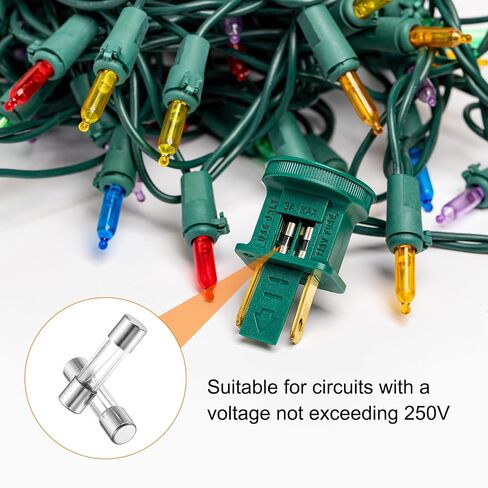 HARFINGTON 30pcs Fuses 3.5A 250 Volt Fast Blow Glass Fuse F3.5AL250V 5x20mm Fast Acting Fuses for Christmas Light Electrical Systems Microwave Ovens TVs Fans Lights Oven in Kuwait