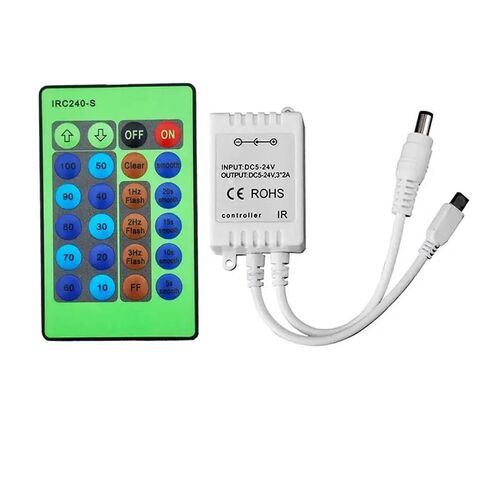 DC24V 24-مفتاح التحكم عن بعد بالأشعة تحت الحمراء أحادية اللون LED تحكم 5050 سلسلة ضوء ستروب خطوة المغير in Kuwait