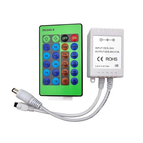 DC24V 24-مفتاح التحكم عن بعد بالأشعة تحت الحمراء أحادية اللون LED تحكم 5050 سلسلة ضوء ستروب خطوة المغير in Kuwait