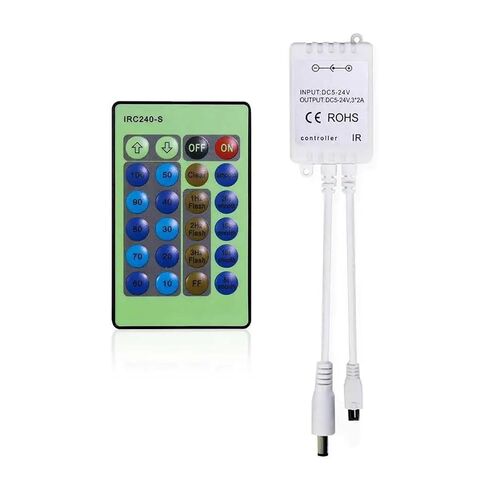 DC24V 24-مفتاح التحكم عن بعد بالأشعة تحت الحمراء أحادية اللون LED تحكم 5050 سلسلة ضوء ستروب خطوة المغير in Kuwait