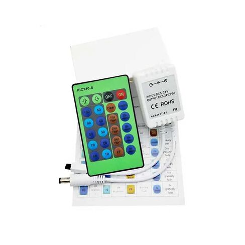 DC24V 24-مفتاح التحكم عن بعد بالأشعة تحت الحمراء أحادية اللون LED تحكم 5050 سلسلة ضوء ستروب خطوة المغير in Kuwait