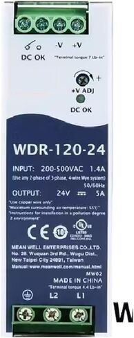 WDR-120 180-550V 12V 24V 48V السكك الحديدية إخراج واحد تحويل التيار الكهربائي WDR-120-12 WDR-120-24 WDR-120-48(Wdr-120-48) in Kuwait