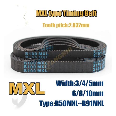 حزمة من 2 أحزمة توقيت MXL عرض 3 مم إلى 20 مم النوع: B78MXL B80MXL B84MXL B83MXL B82MXL (B79MXL، 8 مم) in Kuwait