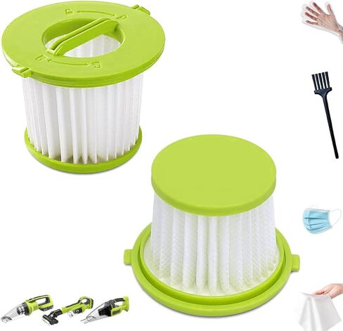 مرشحات مكنسة PCL705 للمكنسة الكهربائية Ryobi ONE+ 18V المحمولة PCL700/PCL704/PCL705، تناسب أيضًا HART 20V HPHV33B/34B & Hoover BH57400V - تحل محل A32F05N/A32HF00، عبوتين بفرشاة PLC705-4 in Kuwait
