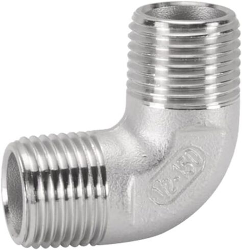 304 كوع من الفولاذ المقاوم للصدأ DN15 1/8" 1/4" 3/8" 1/2" 3/4" 1" 2" BSPT ذكر أنثى للأنابيب والصمامات تجهيزات أنابيب المياه (M-M، 2") in Kuwait