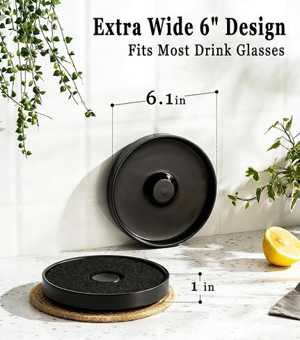 Margarita Salt Rimmer Set, Premium Ceramic Cocktail Glass Rimmer with 3 Bowls & Absorbent Pads, Matte Black Bar Rimmer for Salt, Sugar & Lime Juice, Home Bar & Party Essentials in Kuwait