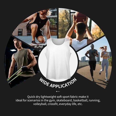 Custom Personalized Men's Sleeveless Tank Top – Print Your Photo Logo & Text, Sleeveless Tshirt for Gym, Running, Beach White in Kuwait