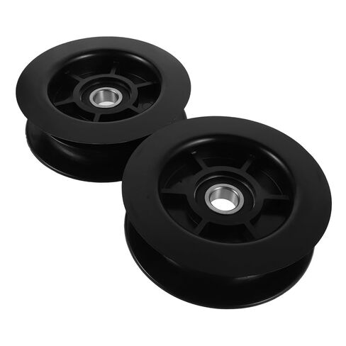 VALICLUD 2pcs Forklift Pulley Wheel Double Groove Pulley with Bearing Nylon and Metal Material for Hydraulic Hose Guide, Enhanced Stability and Noise Reduction, Fit for 3 Ton Forklift in Kuwait