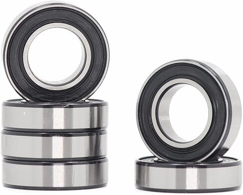 6PCS 6800-2RS Bike Bearing 10x19x5mm ABEC-7 Metric Thin Section Ball Bearings for Bicycle Front Rear Hubs Wheel 6800RS in Kuwait