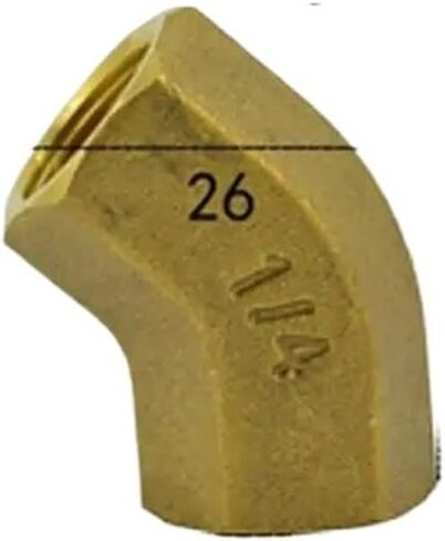 1/4" BSPP Euqal Female Brass 45 Degree Elbow Pipe Fitting Coupler Connector Water Gas Oil Plumbing Fittings in Kuwait