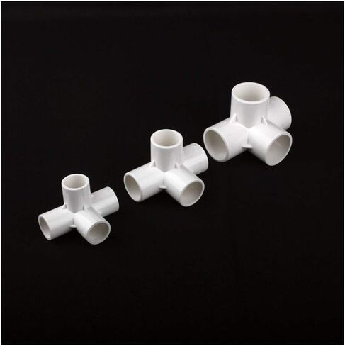 10 قطع PVC 20 مم/25 مم/32 مم 4/5/6Way وصلات وصلات أنابيب الري في الحديقة وتركيبات خرطوم الأنابيب، الأنابيب (اللون: موصل تي، القطر: القطر الداخلي 32 مم) تركيبات السباكة in Kuwait