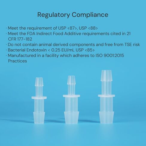 50pk 1 "إلى 3/4" موصلات تركيبات بلاستيكية مستقيمة من مادة البولي بروبيلين (PP) للاستخدام في المختبر، معقمة ومعبأة بشكل فردي in Kuwait