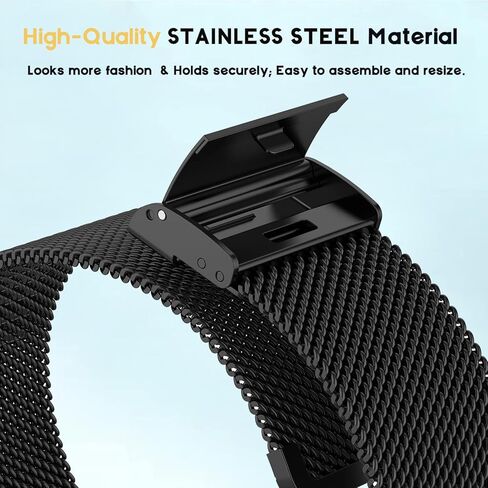 Metal Band Compatible with Fitbit Charge 4/ Charge 3/Charge 3 SE Mesh Woven Stainless Steel Smartwatch Bracelet Wristbands Replacement Strap in Kuwait