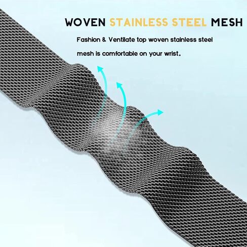 Metal Band Compatible with Fitbit Charge 4/ Charge 3/Charge 3 SE Mesh Woven Stainless Steel Smartwatch Bracelet Wristbands Replacement Strap in Kuwait