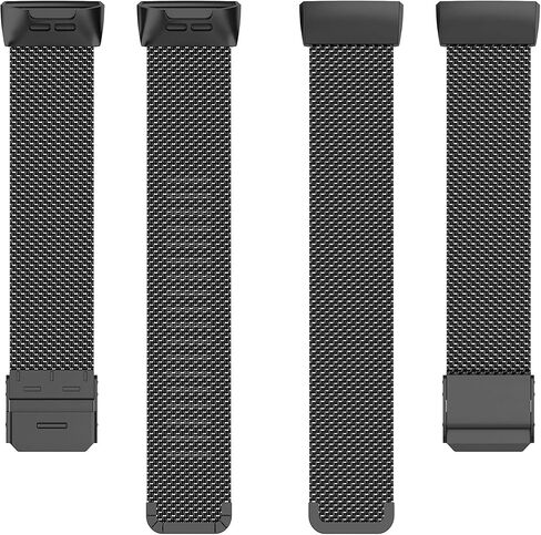 Metal Band Compatible with Fitbit Charge 4/ Charge 3/Charge 3 SE Mesh Woven Stainless Steel Smartwatch Bracelet Wristbands Replacement Strap in Kuwait