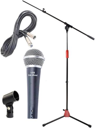 GRIFFIN Microphone Stand Studio Set (StageLOCK Series) – Boom Arm, Tripod Leg Base & 20FT XLR Cable for Vocal Recording, DJ, Karaoke or PA Systems in Kuwait