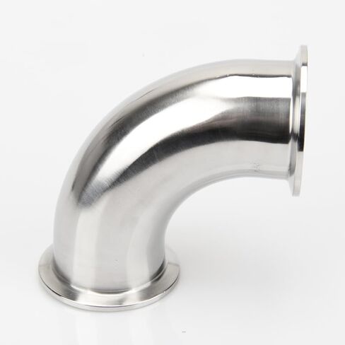 1pc 3/4" 1/2" 3/8" 1/4" 1" 11/4" (19-102mm) Pipe OD 304 Stainless Tri Clamp 90 Degree Elbow Pipe Fitting(45 Degree,57mm x Ferrule 77.5) Fitting in Kuwait