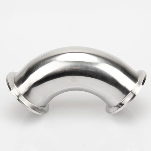 1pc 3/4" 1/2" 3/8" 1/4" 1" 11/4" (19-102mm) Pipe OD 304 Stainless Tri Clamp 90 Degree Elbow Pipe Fitting(90 Degree,38mm x Ferrule 50.5) Fitting in Kuwait