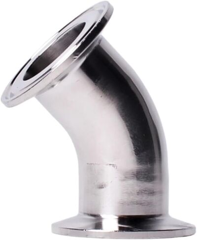 1pc 3/4" 1/2" 3/8" 1/4" 1" 11/4" (19-102mm) Pipe OD 304 Stainless Tri Clamp 90 Degree Elbow Pipe Fitting(45 Degree,32mm x Ferrule 50.5) Fitting in Kuwait