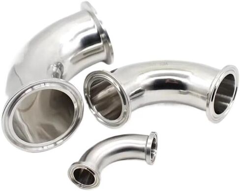1 قطعة 3/4 "1/2" 3/8 "1/4" 1 "11/4" (19-102 مللي متر) أنبوب OD 304 مشبك ثلاثي من الفولاذ المقاوم للصدأ 90 درجة تركيب أنابيب الكوع (90 درجة ، 19 مللي متر × الطويق 50.5) تركيب in Kuwait