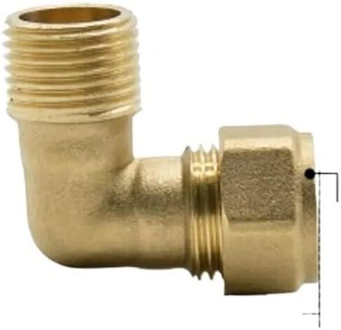 صالح النحاس أنبوب OD 15 مللي متر x 1/2 "BSPP ذكر النحاس ضغط الاتحاد الكوع 90 درجة تركيب موصل المياه الغاز النفط in Kuwait