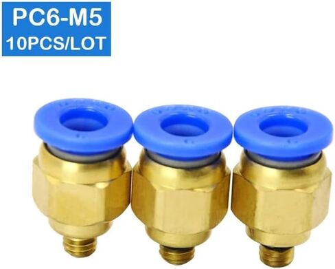 10pcs BSPT PC6-M5, 6mm to M5 Pneumatic Connectors Male Straight One-Touch Fittings in Saudi Arabia