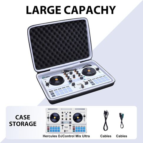 حافظة XANAD DJ Mixer لجهاز التحكم DJ المحمول Hercules DJControl Mix Ultra أو Numark Party Mix II، أسود in Kuwait