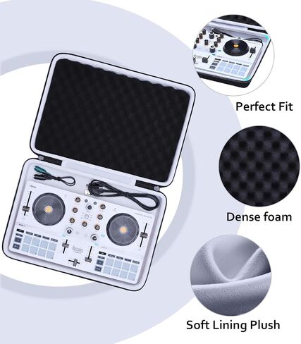 حافظة XANAD DJ Mixer لجهاز التحكم DJ المحمول Hercules DJControl Mix Ultra أو Numark Party Mix II، أسود in Kuwait