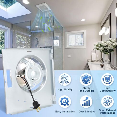 S0504B000 استبدال محرك مروحة الحمام متوافق مع Broan Nutone769RL، 769RL B Unit، 769RL-R01، 763RLN، 763RL، 763RLN-R01، 769RFT-R01، VF707RCN، VF705RCN مجموعة محرك مروحة العادم 70 CFM in Kuwait