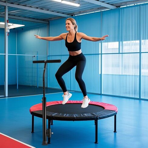 Rebounder Handle Bar, Adjustable Length Stable Soft Foam Surface Fitness Trampoline Handle Bar Only for Adults Straight Legs Within 0.98 Inches in Diameter (Trampoline not Included) in Kuwait