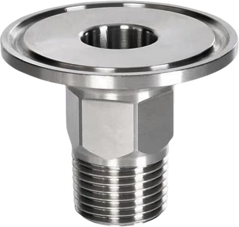 2PCS 1″ Tri-Clamp x 1/2″ Male NPT Adapter 304 Stainless Steel Sanitary Clamp Fitting (2" x 1/2") in Kuwait