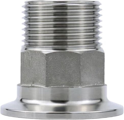 2PCS 1″ Tri-Clamp x 1/2″ Male NPT Adapter 304 Stainless Steel Sanitary Clamp Fitting (2" x 1/2") in Kuwait