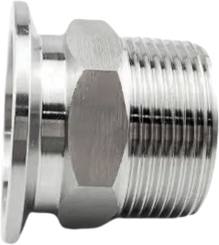 2PCS 1″ Tri-Clamp x 1/2″ Male NPT Adapter 304 Stainless Steel Sanitary Clamp Fitting (2" x 1/2") in Kuwait