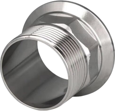 2PCS 1″ Tri-Clamp x 1/2″ Male NPT Adapter 304 Stainless Steel Sanitary Clamp Fitting (2" x 1/2") in Kuwait