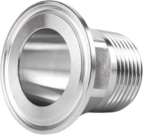2PCS 1″ Tri-Clamp x 1/2″ Male NPT Adapter 304 Stainless Steel Sanitary Clamp Fitting (2" x 1/2") in Kuwait