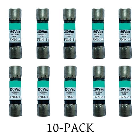 10-Pack New FNM-1 FNM-1A FNM 1A 250Vac Time Delay Fuse,FNM-1A Current Limiting Class CC Rejection Cartridge Fuses in Kuwait