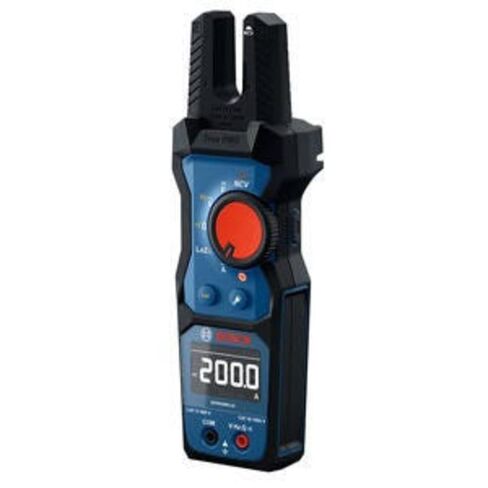 جهاز قياس الشوكة True RMS من BOSCH GFM1000-15، جهاز اختبار كهربائي احترافي بتيار متردد تيار متردد بقدرة 1000 فولت، وكاشف جهد رقمي وشوكة أمبير بقدرة 200 أمبير للعمل الكهربائي in Kuwait
