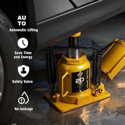 جاكت YELLOW JACKET منخفض المستوى 20 طن مقبس زجاجة هواء 20 طن مع مضخة سبائك الألومنيوم ومعدات فريدة من نوعها للإصدار البطيء in Kuwait