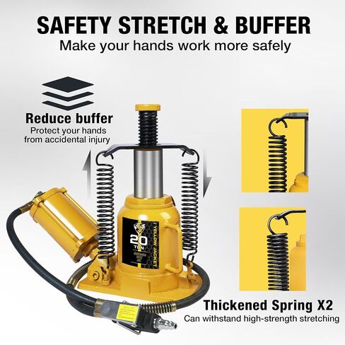 جاكت YELLOW JACKET منخفض المستوى 20 طن مقبس زجاجة هواء 20 طن مع مضخة سبائك الألومنيوم ومعدات فريدة من نوعها للإصدار البطيء in Kuwait