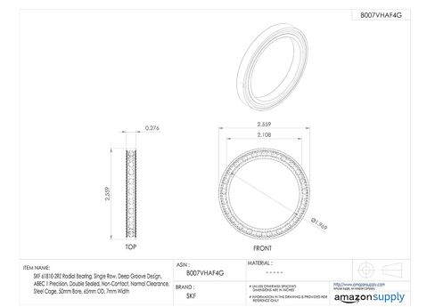 SKF 61805-2RZ محمل صف واحد أخدود عميق 25X37X7MM in Kuwait