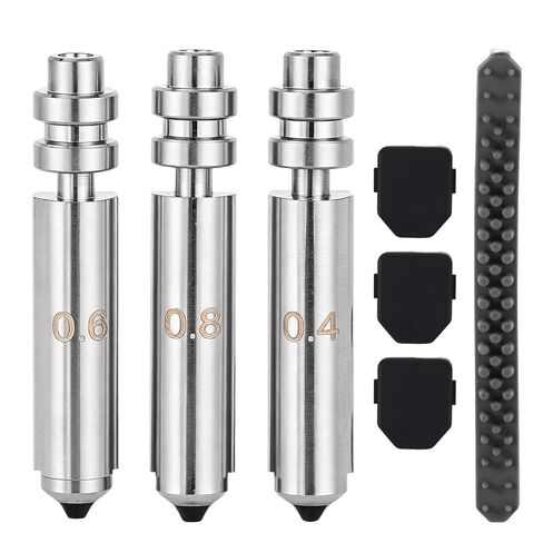 3pcs Nozzles Set for Kobra X, Integrated Steel Nozzles Replacement with Silicone Cover & Brushes Quick-Detachable 3D Printer Accessories for Kobra X (0.4mm,0.6mm,0.8mm) in Kuwait