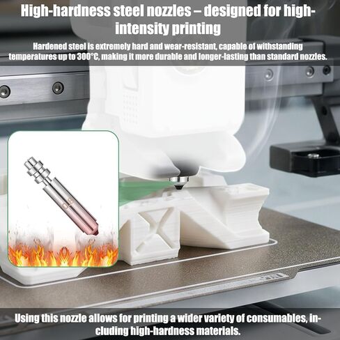 3pcs Nozzles Set for Kobra X, Integrated Steel Nozzles Replacement with Silicone Cover & Brushes Quick-Detachable 3D Printer Accessories for Kobra X (0.4mm,0.6mm,0.8mm) in Kuwait