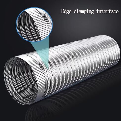 خرطوم تهوية ألومنيوم شبه صلب مقاس 4 بوصة لغطاء المطبخ، خرطوم مرن لأنابيب تهوية HVAC، خرطوم دخان (200 مم (7.8")) in Kuwait