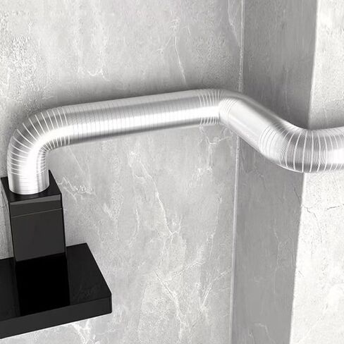 خرطوم تهوية ألومنيوم شبه صلب مقاس 4 بوصة لغطاء المطبخ، خرطوم مرن لأنابيب تهوية HVAC، خرطوم دخان (200 مم (7.8")) in Kuwait