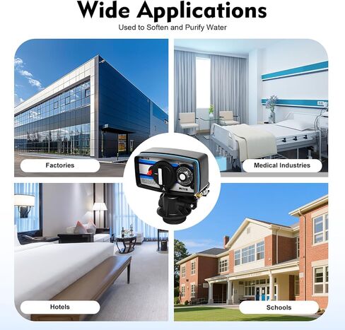 Water Softener Control Valve, 5600SM Flow Type Softening Water Softener Timer Filter Control Head Valve, 110V Automatic Digital Control Valve for Water Filter Softener Resin Tank in Kuwait