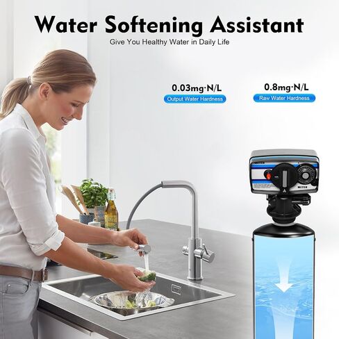Water Softener Control Valve, 5600SM Flow Type Softening Water Softener Timer Filter Control Head Valve, 110V Automatic Digital Control Valve for Water Filter Softener Resin Tank in Kuwait