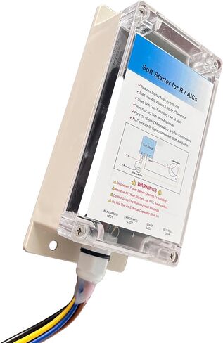مجموعة البداية الناعمة iFJF RV لمولد ضاغط وحدة تكييف الهواء HVAC 15000 BTU | غلاف ABS مقاوم للهب، يمنع الزئير والاهتزاز عند بدء التشغيل، ويحمي ضاغط مكيف الهواء وأسلاك RV، دليل سهل الاستخدام in Kuwait