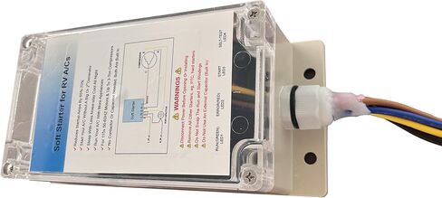 مجموعة البداية الناعمة iFJF RV لمولد ضاغط وحدة تكييف الهواء HVAC 15000 BTU | غلاف ABS مقاوم للهب، يمنع الزئير والاهتزاز عند بدء التشغيل، ويحمي ضاغط مكيف الهواء وأسلاك RV، دليل سهل الاستخدام in Kuwait