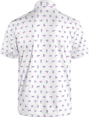 Men's Funny Golf Polo Shirts Quick-Dry Moisture Wicking Humorous Print Short Sleeve Shirt for Golf, Work & Summer in Kuwait